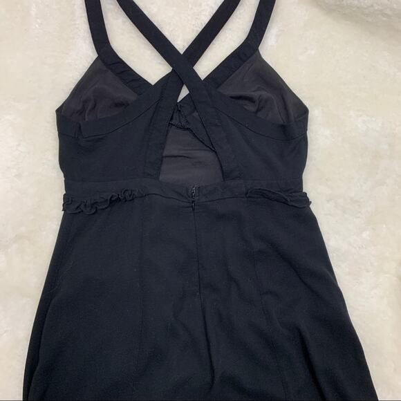 Forever 21 Maxi Sun Dress Black High Slit Medium - Picture 11 of 15